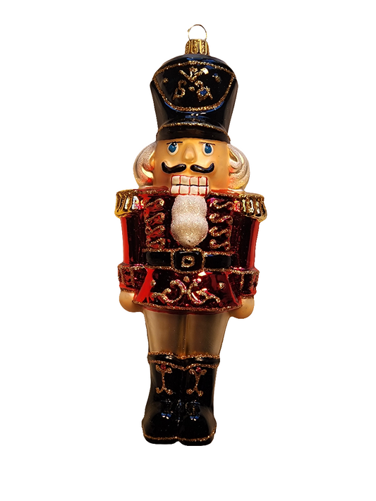 European Glass Christmas ornament of a Nutcracker | Cartoon (X)