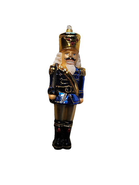 European Glass Christmas ornament of a Nutcracker (X)