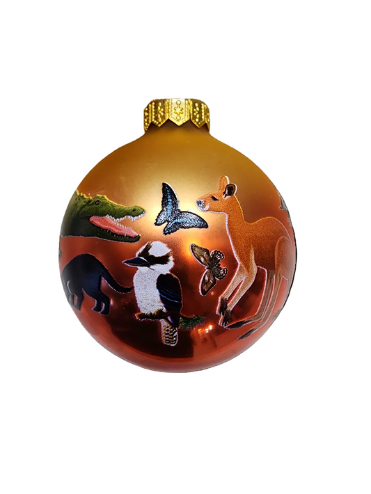 European Glass Christmas ornament of a Bauble | Australian Animals (I)