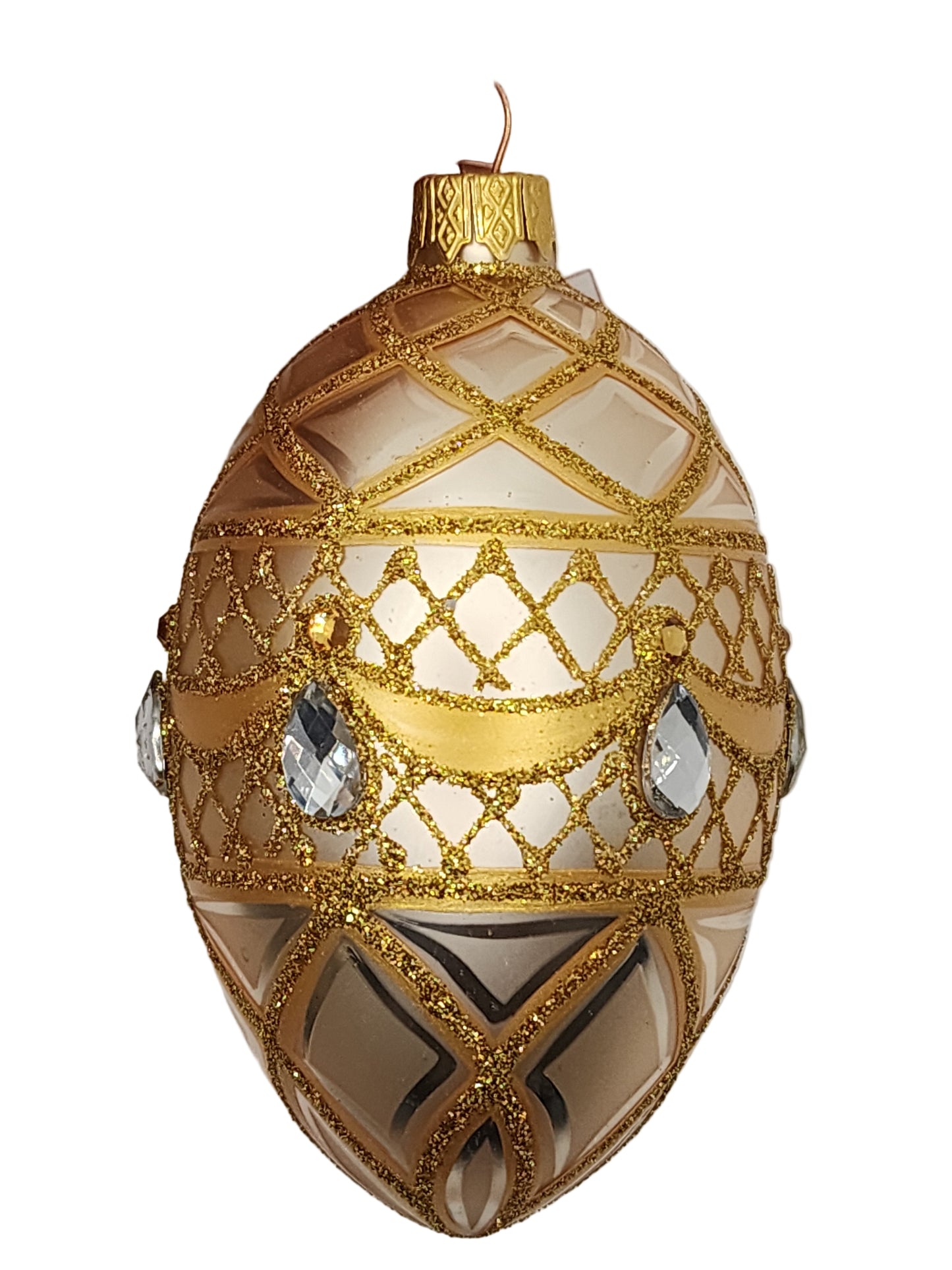 Glass Eggs | Pink Faberge Style Easter Eggs (S)