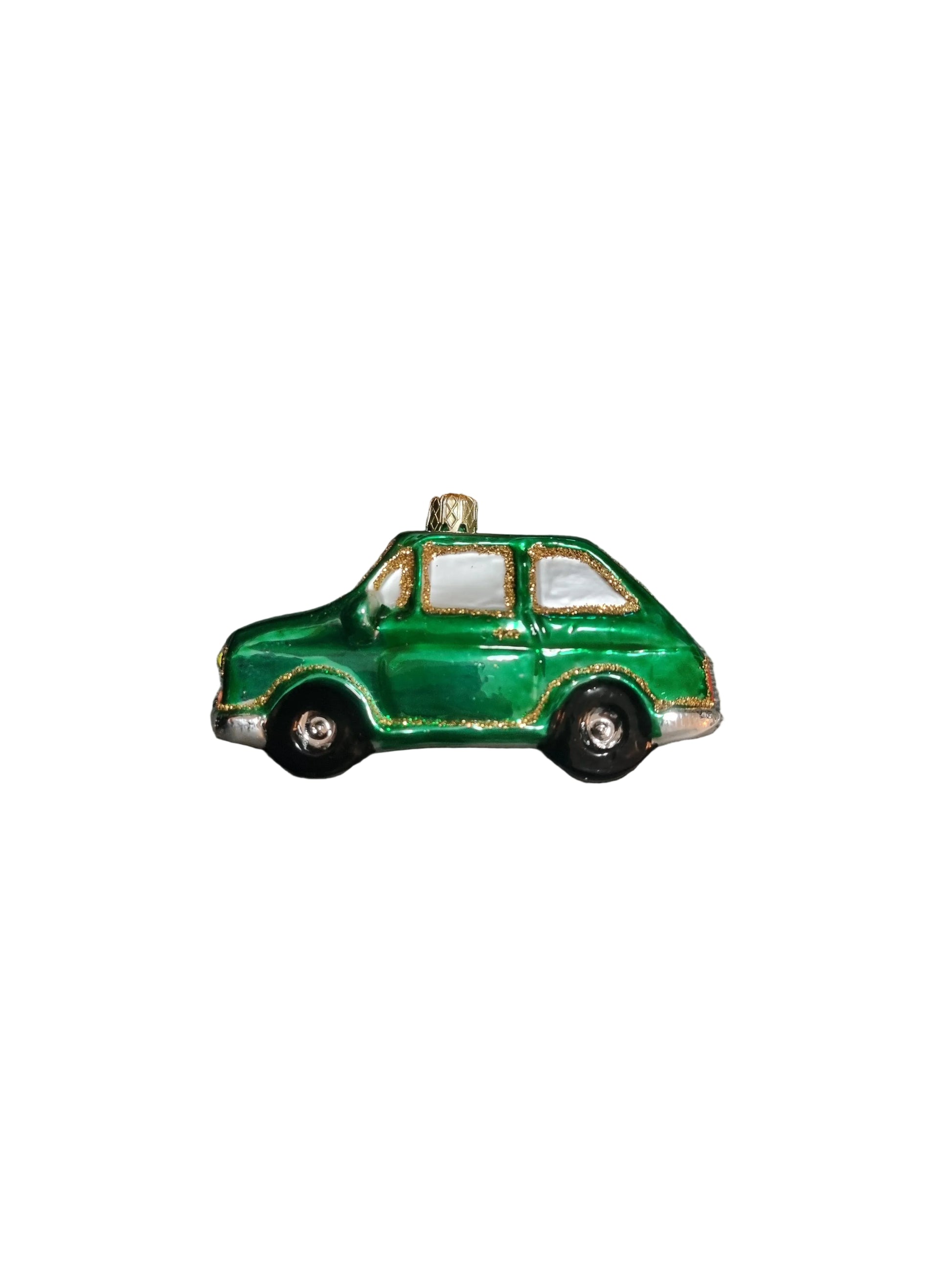 Green car glass ornament