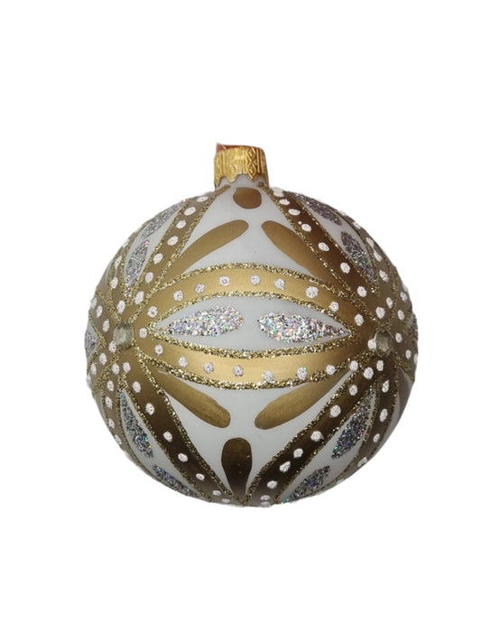 European Glass Christmas ornament of a Bauble | Frosted Assorted (K)