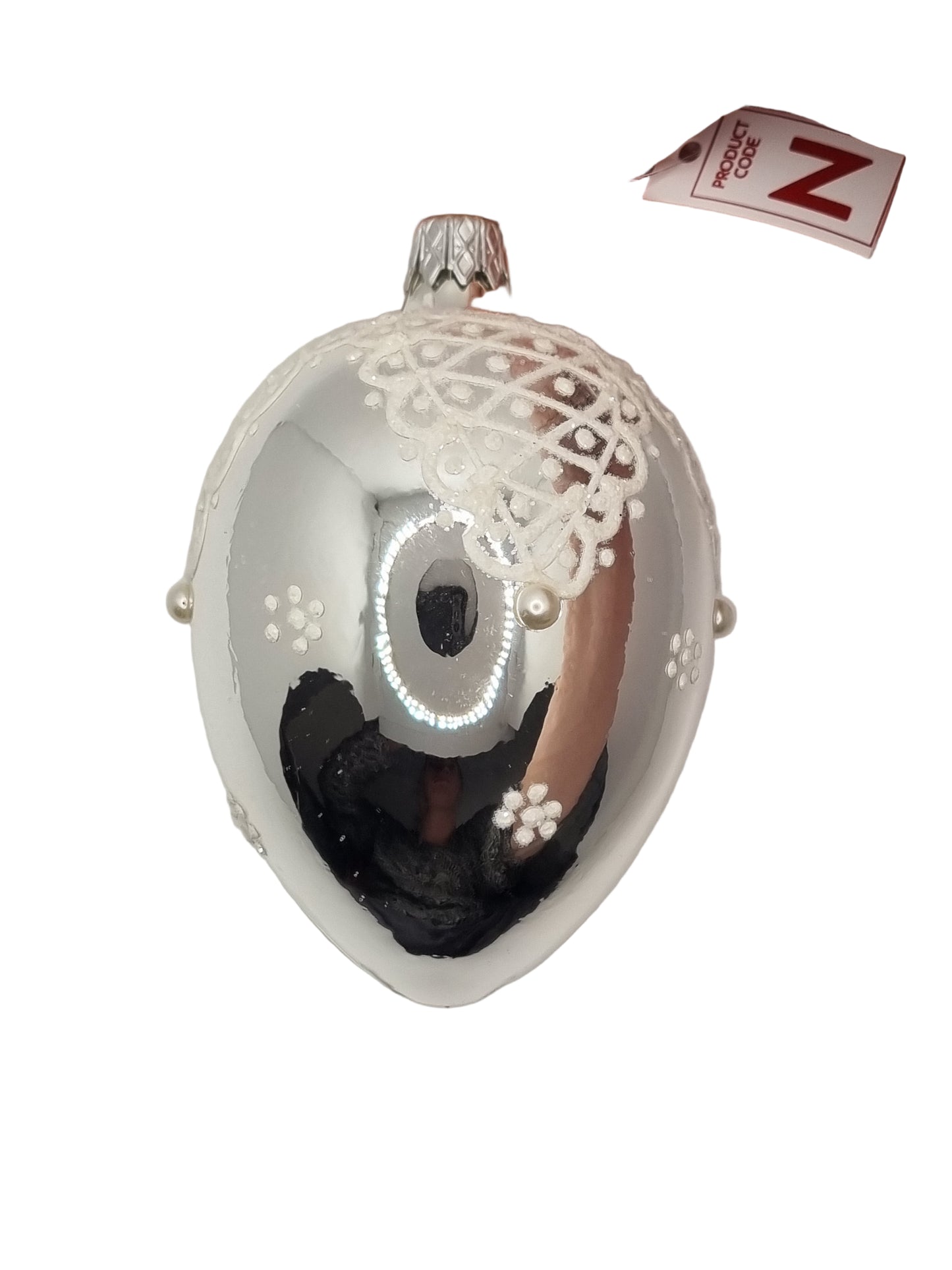 European Glass Christmas ornament of a Glass Eggs | Faberge Style Eggs (N)