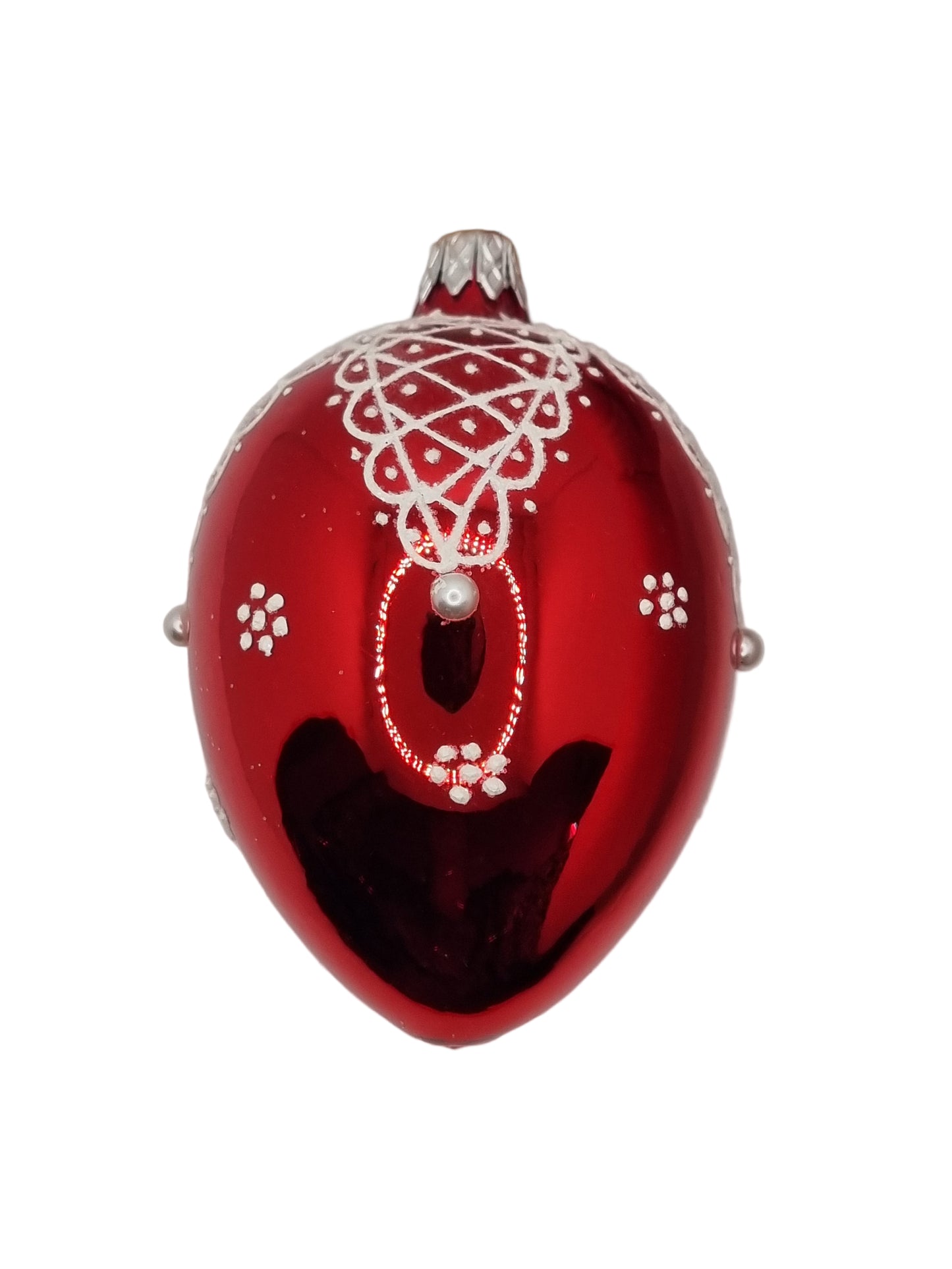 European Glass Christmas ornament of a Glass Eggs | Faberge Style Eggs (N)