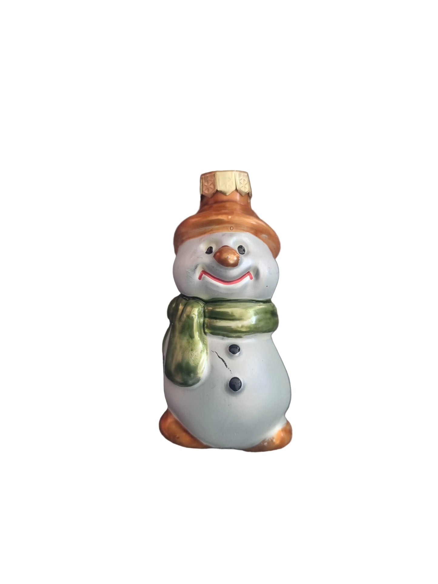 Glass snowman figurine