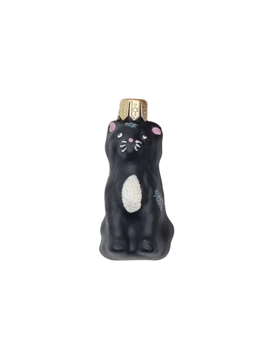 European Glass Christmas ornament of a Cat (F)