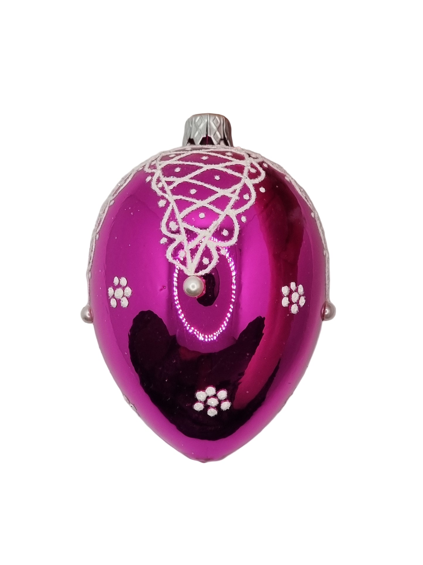 European Glass Christmas ornament of a Glass Eggs | Faberge Style Eggs (N)