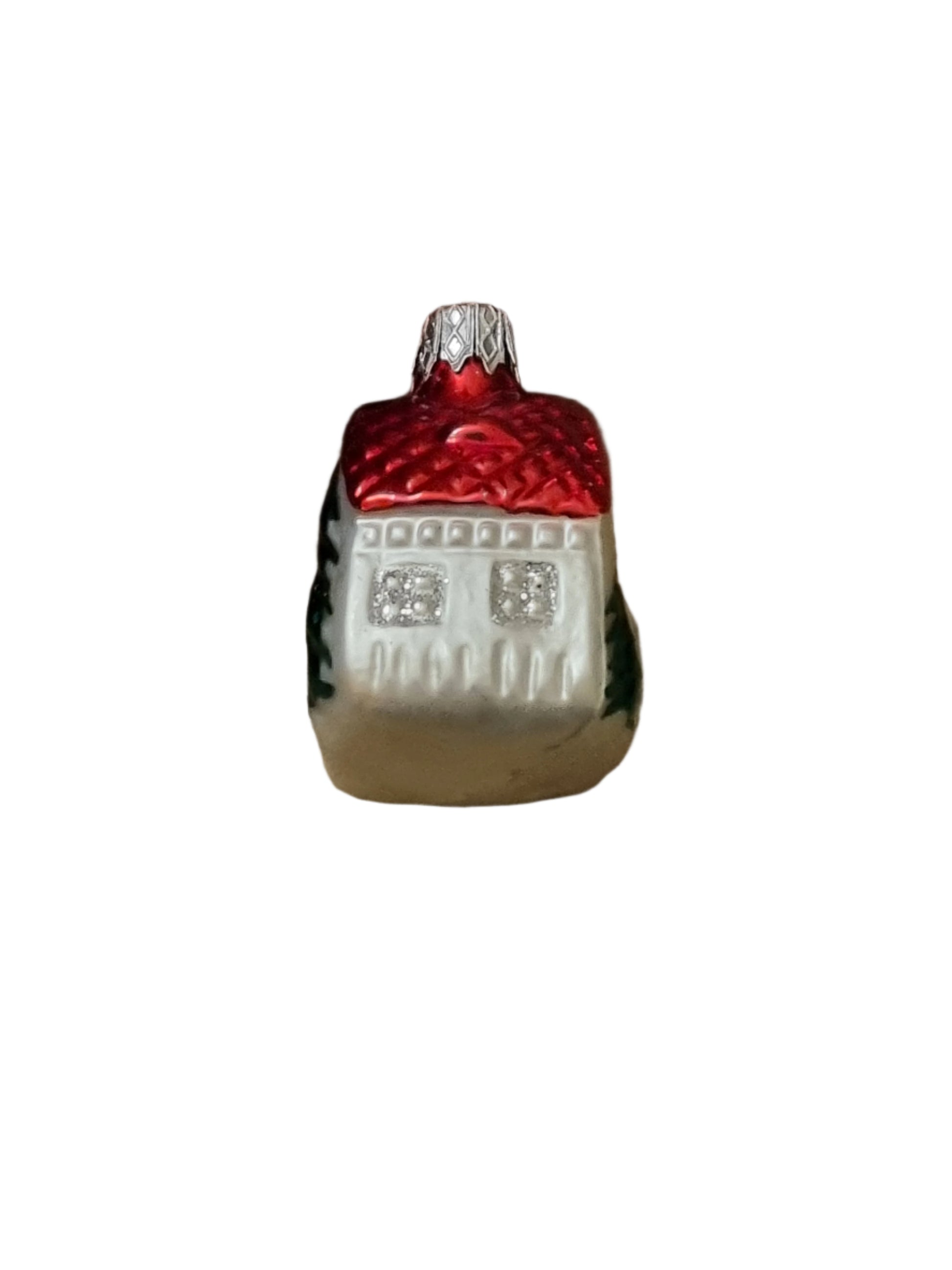 European Glass Christmas ornament of a House (D)