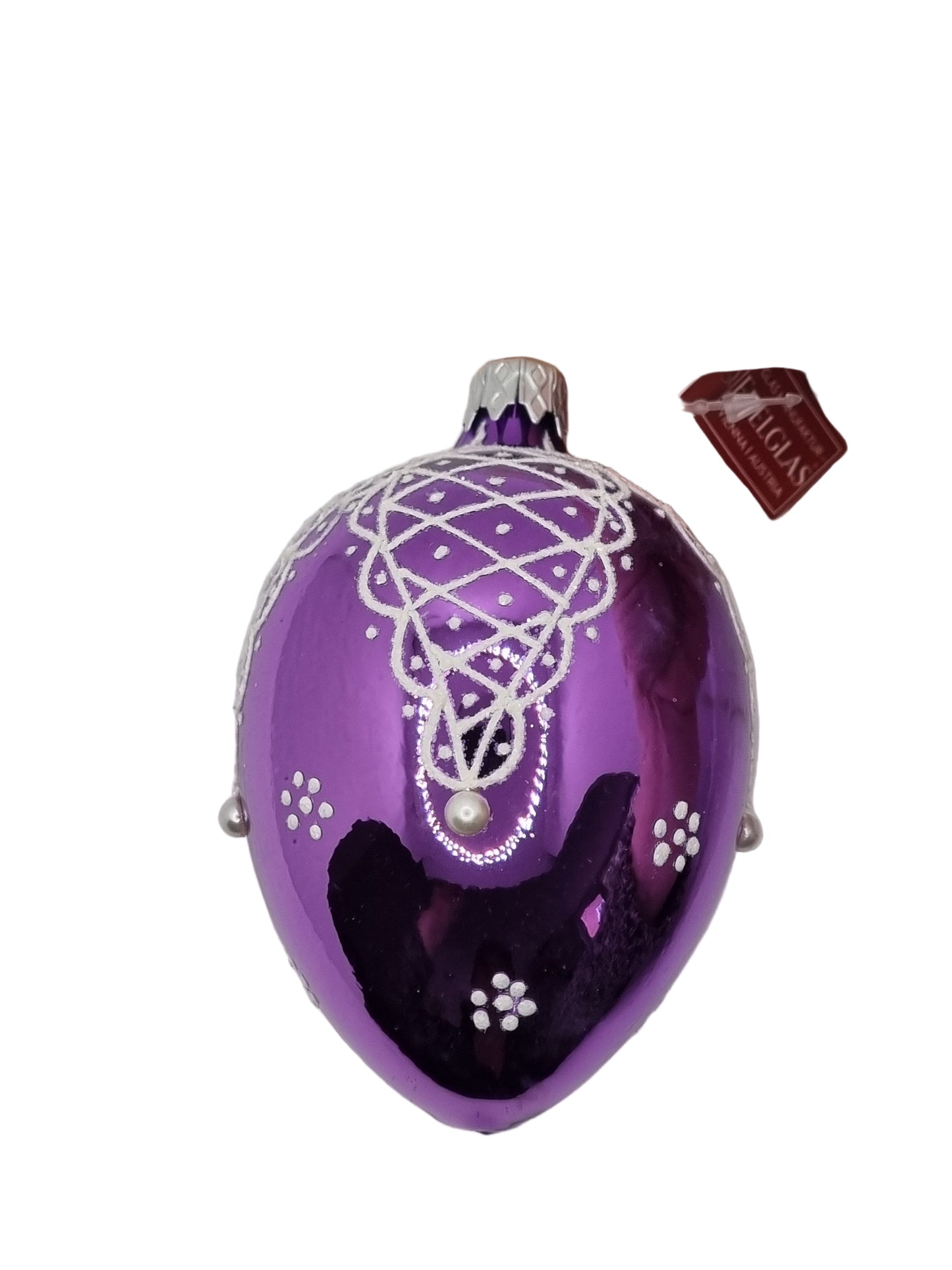 European Glass Christmas ornament of a Glass Eggs | Faberge Style Eggs (N)
