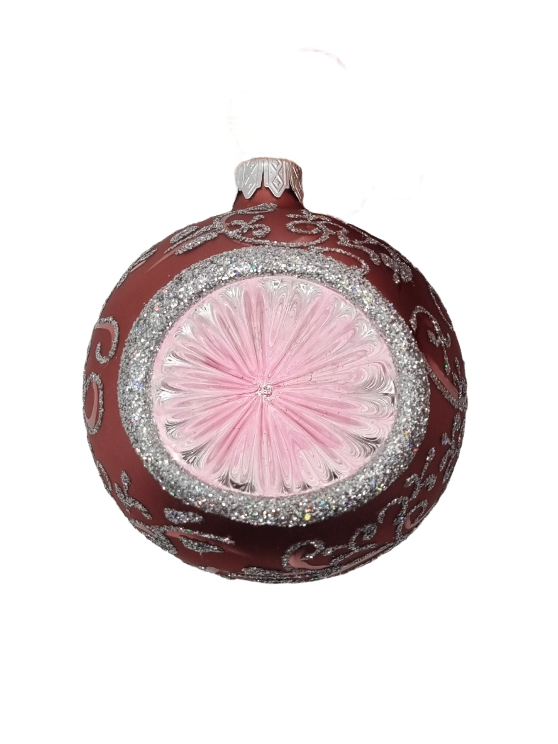European Glass Christmas ornament of a Baubles | Assorted Inset (K)