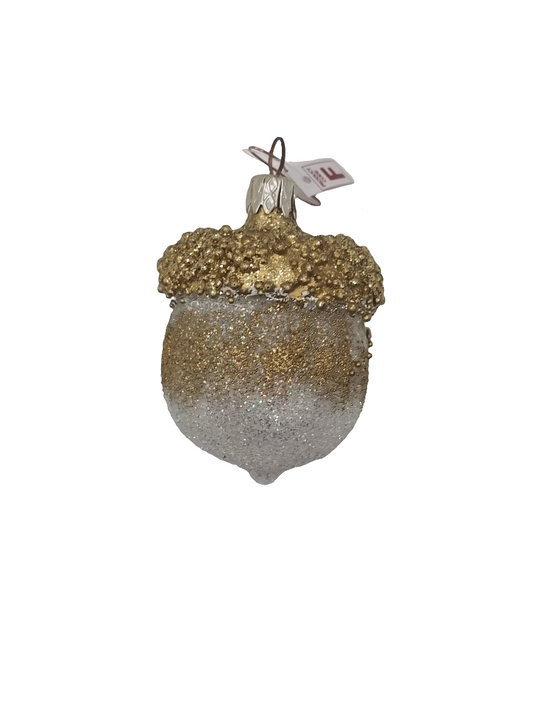 European Glass Christmas ornament of a Acorn (F)